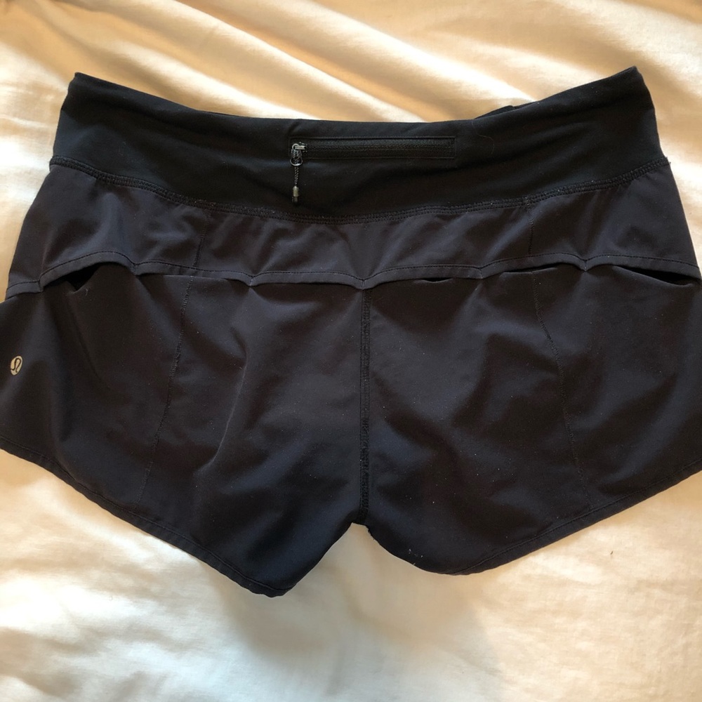 Black Lululemon “Speed Up” Shorts